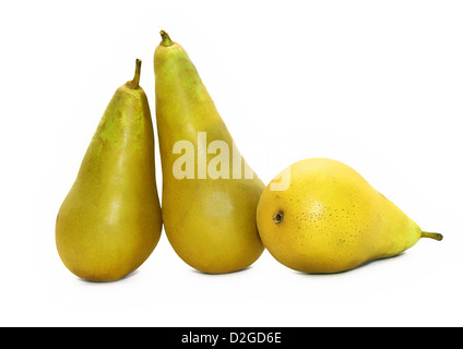 three pears isolated on white Stock Photo