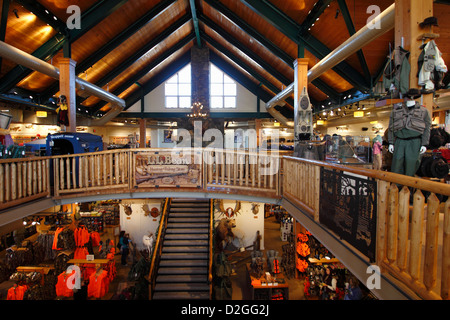 The interior of L.L. LL Bean store in Freeport Maine USA Stock Photo