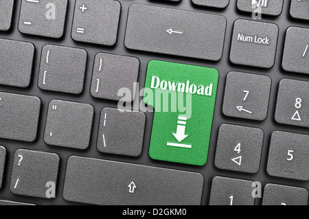 Download on keyboard Stock Photo