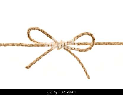 String Or Twine Tied In Bow Isolated For Your Design Stock Photo