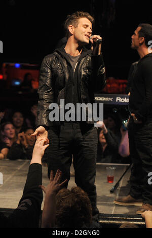 Joey McIntyre and Danny Wood during the New Kids On The Block Tour Announcement at Irving Plaza on January 22, 2013 in New York City Stock Photo