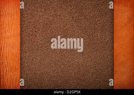 Brown leather textures for background, composition with margins Stock Photo