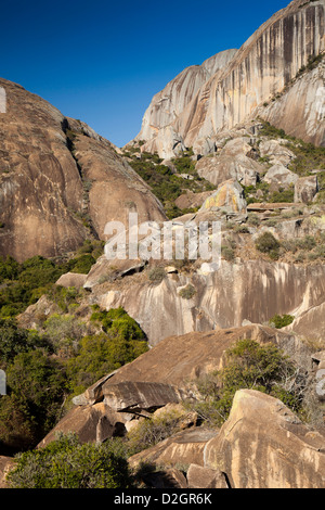 Madagascar, Ambalavao, Reserve d’Anja amongst rocky mountains Stock Photo