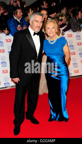 London, UK. 23rd January 2013. Paul Hollywood ; Mary Berry  attend  the National Television Awards 2013 London's 02 Arena. Credit:  Maurice Clements / Alamy Live News Stock Photo