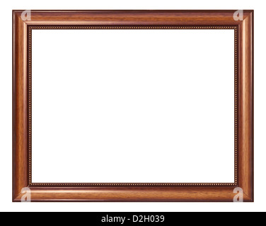 Wooden vintage frame isolated on white background Stock Photo - Alamy