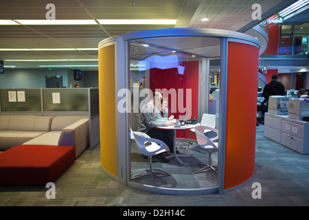 High-tech hub of BBC Global News newsroom, British Broadcasting House, Portland Place, London, United Kingdom Stock Photo