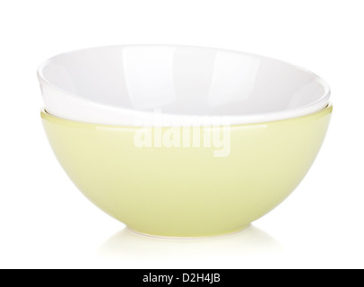 Fruit bowls. Isolated on white background Stock Photo