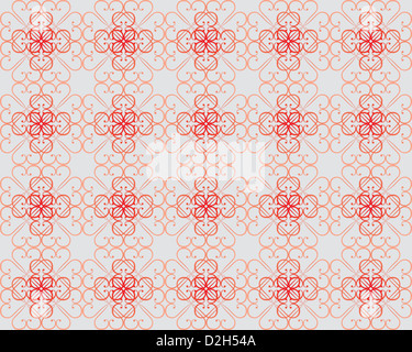 seamless red over gray pattern for Day of Valentine Stock Photo