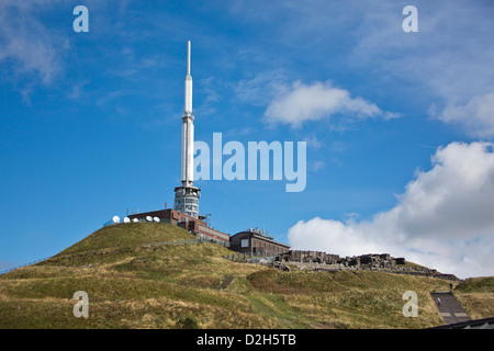 Puy de Dôme summit with radio tv transmitter region of Massif Central  south-central France Stock Photo