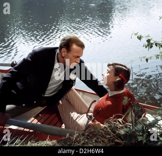 LOVE IN THE AFTERNOON 1957 United Artists film with Gary Cooper and Audrey Hepburn Stock Photo