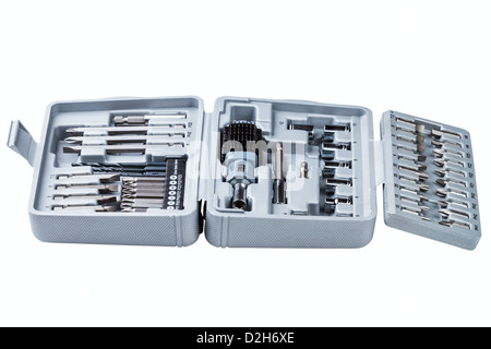 set of working tools isolated on a white background Stock Photo - Alamy