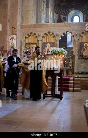 Traditional Georgian wedding in Mccheta Stock Photo