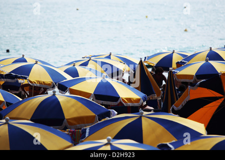 umbrellas on bech Stock Photo