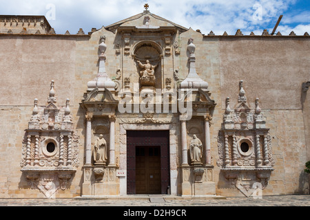 Real Monasterio de Santa Maria de Poblet doorway, Spain Stock Photo