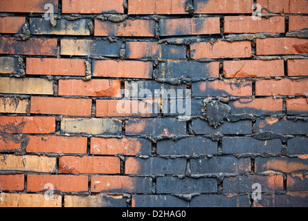 Old red brick wall as background Stock Photo