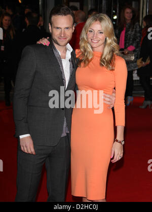 RAFE SPALL & ELIZE DU TOIT I GIVE IT A YEAR. UK FILM PREMIERE LONDON ENGLAND UK 24 January 2013 Stock Photo