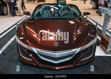 The Acura NSX Concept convertible at the Orange County International Auto Show. Stock Photo