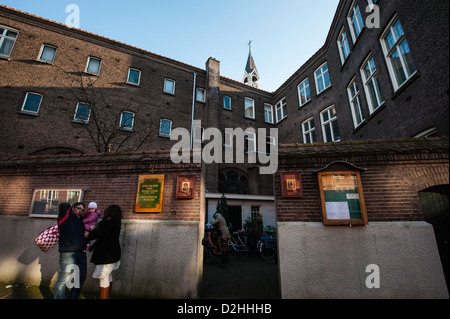 The Jordaan neighbourhood in Amsterdam has become a very trendy and arty area where also many expatriats choose to live Stock Photo