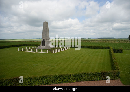 Australian 1st Division Memorial at Pozieres on the Somme a First World war memorial of the battle in July 1916 Stock Photo