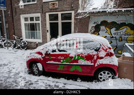 The Jordaan neighbourhood in Amsterdam has become a very trendy and arty area where also many expatriats choose to live Stock Photo