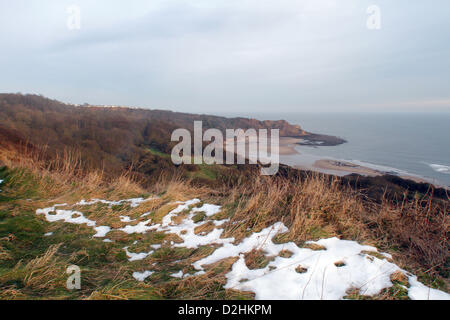 KNIPE POINT HOLIDAY HOMES ON C CAYTON BAY SCARBOROUGH CAYTON BAY SCARBOROUGH NORTH YORKSIRE ENGLAND 25 January 2013 Stock Photo