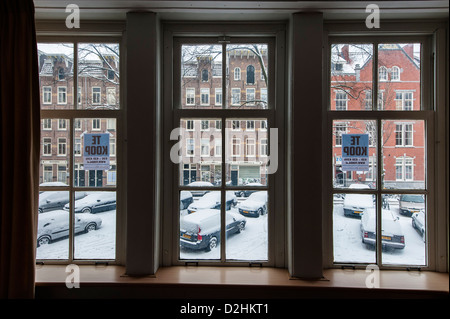 The Jordaan neighbourhood in Amsterdam has become a very trendy and arty area where also many expatriats choose to live Stock Photo