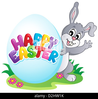 Happy Easter sign theme image 4 - picture illustration. Stock Photo