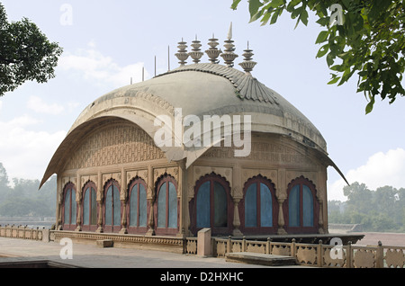 Partial view of Jal Mahal, Deeg palace complex, Bharatpur, Rajasthan, India Stock Photo