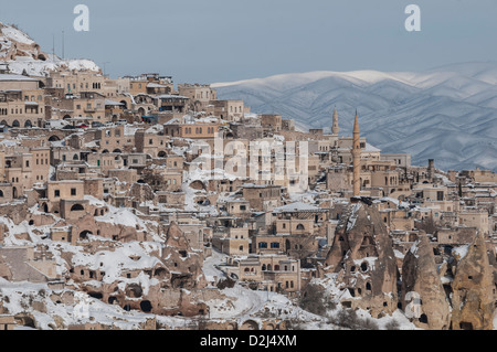 Pigeon Valley at winter, between Göreme and Uçhisar in Cappadocia, is one of Turkey’s most beautiful landscapes Stock Photo