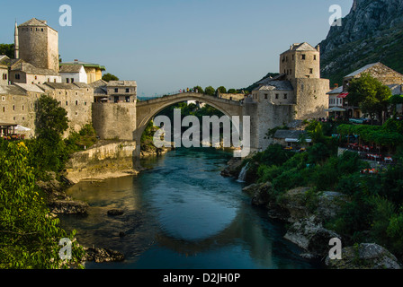 Bridge over the Neretva river in Mostar Stock Photo