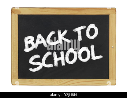 back to school on a blackboard Stock Photo