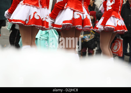 Berlin, Germany, majorettes during carnival parade at the Kurfuerstendamm Stock Photo