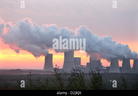 Sprey, Germany, Boxberg power plant at dusk Stock Photo