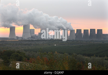 Sprey, Germany, Boxberg power plant at dusk Stock Photo