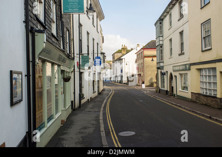 Ashburton Devon England. January 2013. Streets of a small rural town in Devon on the edge of Dartmoor. Stock Photo