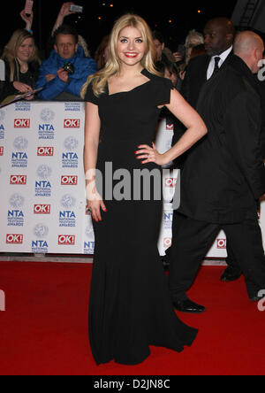HOLLY WILLOUGHBY NATIONAL TELEVISON AWARDS RED CARPET ARRIVALS LONDON ENGLAND UK 23 January 2013 Stock Photo