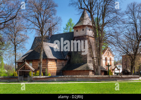 Wooden church, Binarowa, Beskid Niski, Poland, Europe, UNESCO World Heritage Site Stock Photo