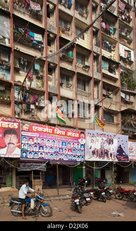 housing in Dharavi slum, Mumbai, India Stock Photo