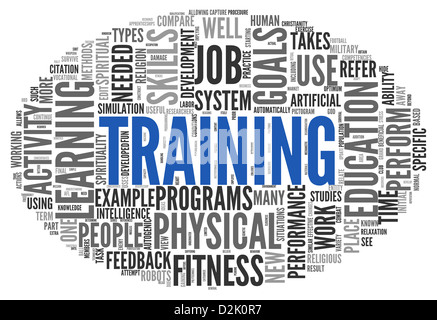 Training Program Words Training and education related words concept in tag cloud Stock Photo ...