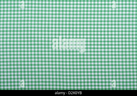 Checkered fabric closeup - series - green. Good for background.  Stock Photo