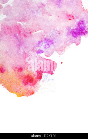 Abstract blue watercolor hand paint texture, isolated on white ...