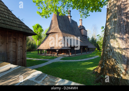 16th century wooden church in Sekowa, Poland, World Heritage Site UNESCO. Stock Photo