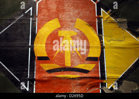 Berlin, Germany, the national colors of the German Democratic Republic Stock Photo