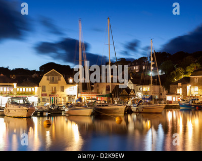 Padstow Harbour at Dusk, Cornwall England UK Stock Photo