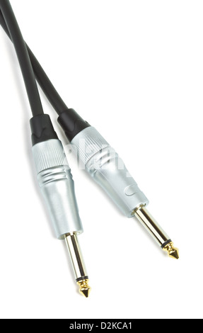 guitar audio jack, isolated on white background Stock Photo