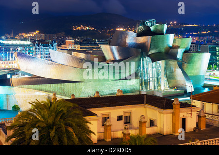 The Guggenheim, designed by Canadian-American architect Frank Gehry, built by Ferrovial, Bilbao, Basque country, Spain Stock Photo