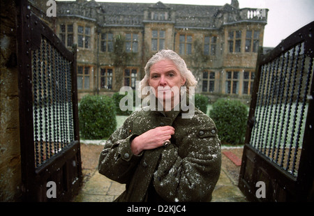 The Countess of Sandwich, Caroline Sandwich, at her home Mapperton House in Dorset, UK. Stock Photo