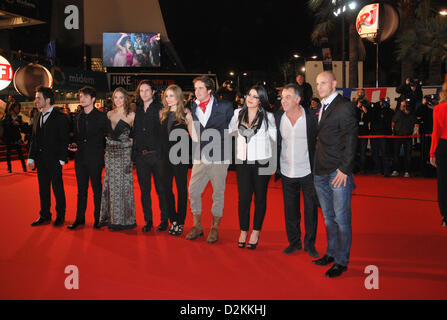Cannes, France. 26th January 2013. The cast of the musical '1789, Les Amants De La Bastille' (1789, The Lovers Of The Bastille) attend the NRJ Music Awards 2013 at the Palais des Festivals (Credit Image: Credit:  Frederic Injimbert/ZUMAPRESS.com).   ZUMA Press, Inc. / Alamy Live News Stock Photo