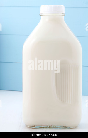 Delicious, nutritious and fresh half gallon Milk Bottle. Stock Photo