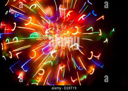 light sphere on a black background Stock Photo